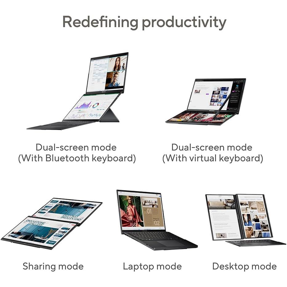 Buy ASUS,ASUS Zenbook Duo 14 OLED UX8406CA Laptop – 14" 120Hz 3K Dual-OLED Touchscreen, Intel Core Ultra 9-285H, 32GB RAM, 2TB SSD, Detachable Keyboard – Windows 11 - Gadcet UK | UK | London | Scotland | Wales| Near Me | Cheap | Pay In 3 | Laptops